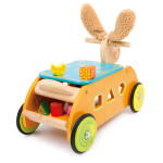Puidust ratastel motoorika arendav mänguasi "Walker Rabbit"
