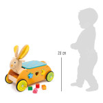Puidust ratastel motoorika arendav mänguasi "Walker Rabbit"
