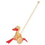 Puidust lükatav mänguasi "Waddling Duck"