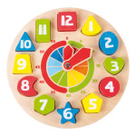 Puidust arendav mänguasi "Shapes Clock"